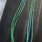 Tri Layer Blue & Green Ombre Crystal Necklace
