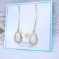 Genuine Quartz & Gold Drop Earrings