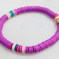 Purple Multicolor Clay Bracelet