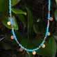 Turquoise & Gold Crystal Necklace