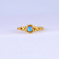Blue Opal & 14k Gold over Sterling Silver Toe Ring