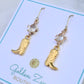 Elegant Diamond & Gold Cowgirl Boot Earrings