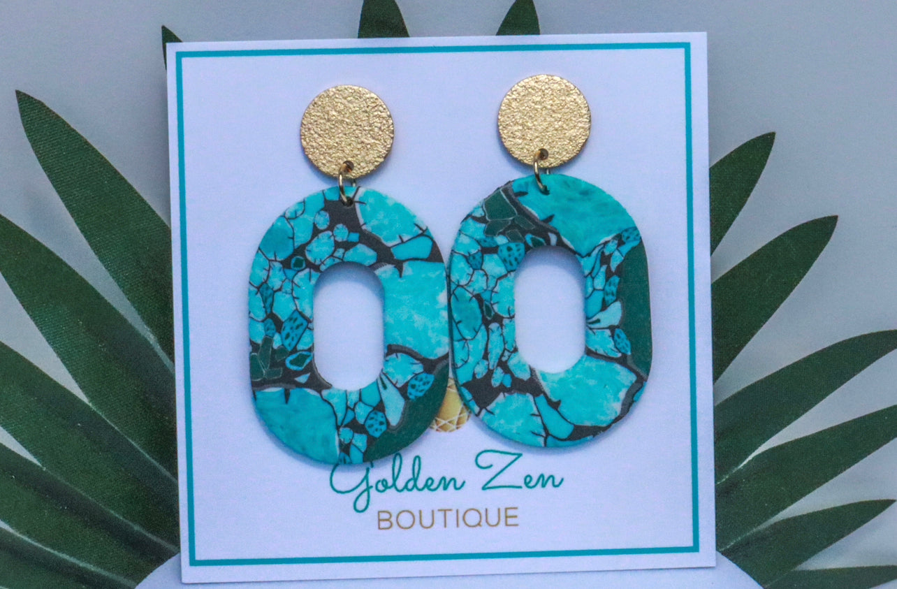 Turquoise Clay Seaside Earrings