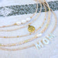 Sand Dollar Beige Crystal Necklace