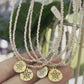 Sand Dollar Beige Crystal Necklace