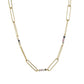 Natural Agate Gemstone Bead Staple Chain Necklace