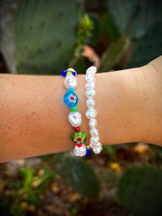 Millefiori Beaded Bracelet