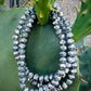 Hematite Tone Grey Crystal Beaded Bracelet