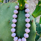 Faceted Lavender Purple Crystal Beaded Bracelet
