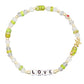 Green Turquoise Crystal Word Bracelet