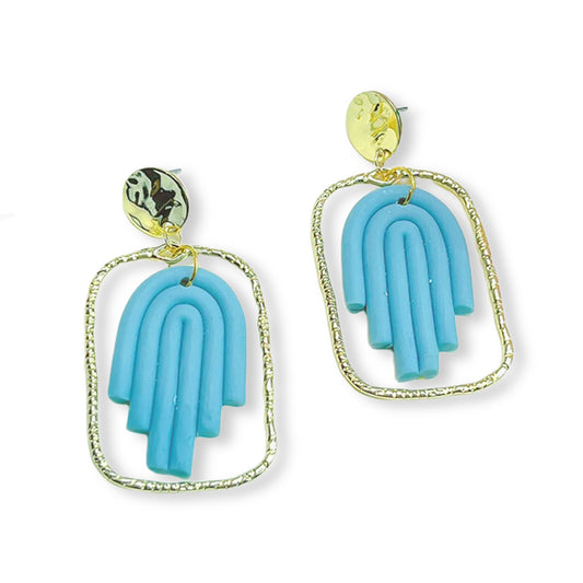 Carolina Blue Clay Earrings