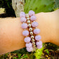 Faceted Lavender Purple Crystal Beaded Bracelet
