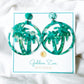 Green Palm Tree Earrings