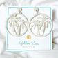 White Palm Tree Earrings