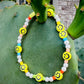 Smiley Face & Pearl multicolor bracelet