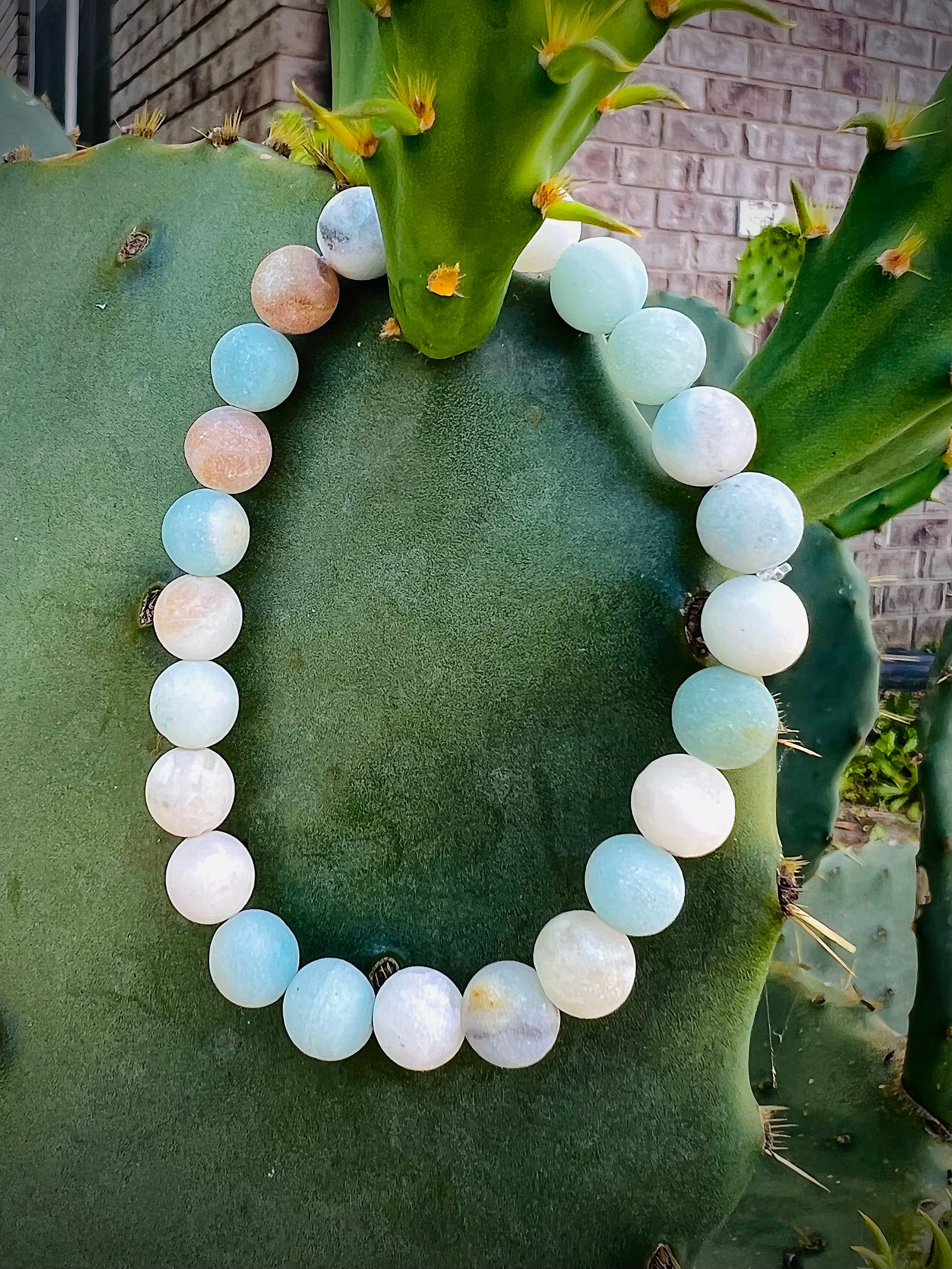 Matte Amazonite Stress Relief Bracelet