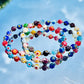 Millifiori Flower Beaded Silver Bracelet