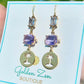 Palm Tree Faceted Crystal Earrings