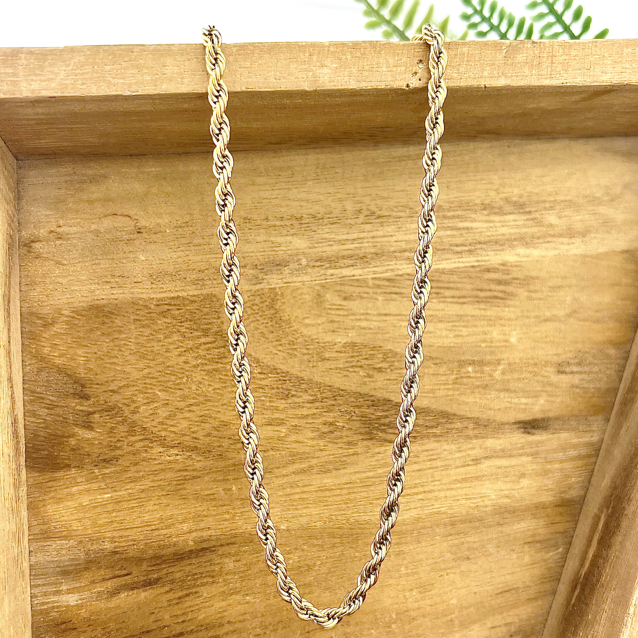 Gold Rope Chain Necklace