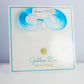 Blue & Clear Ombré Resin Hoop Earrings