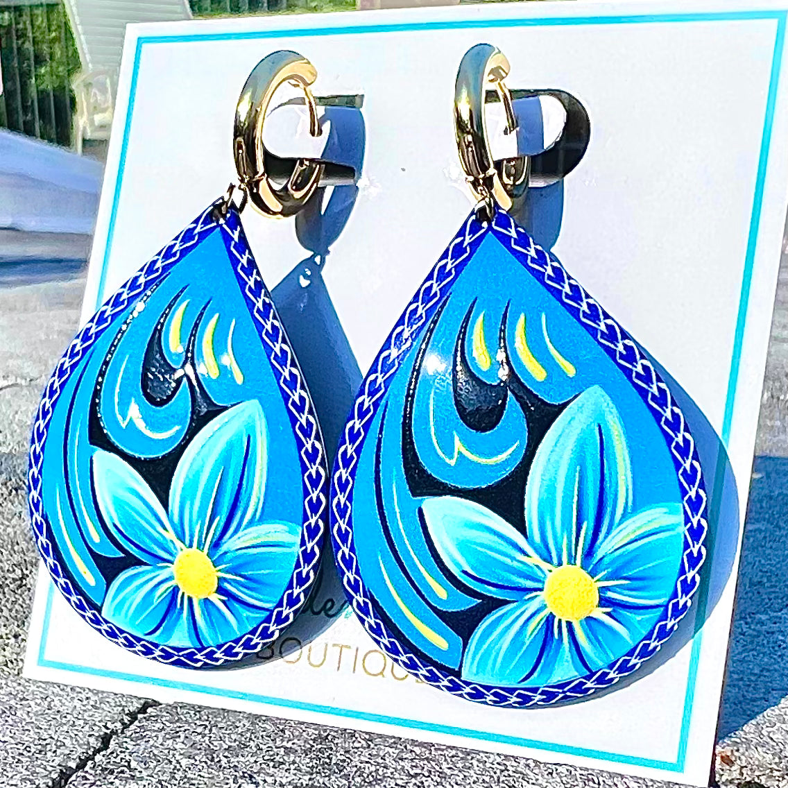 Baja Blue Floral Earrings