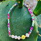 Seed Bead & Fresh Water Pearl Smiley Face Bracelet