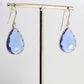 Sapphire Blue Crystal Tear Drop Earrings