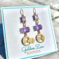 Palm Tree Faceted Crystal Earrings
