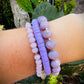 Faceted Lavender Purple Crystal Beaded Bracelet