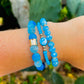 Blue Irridescent Czech Crystal Bracelet