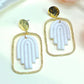 Lauren White Clay Earrings